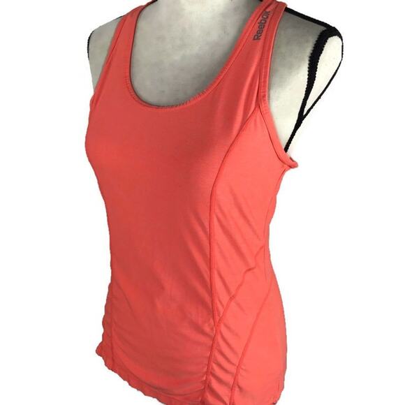 Reebok Dynamic Racerback Tank Top Fitted Performance Pink Coral Womens Sz Small - Picture 4 of 8
